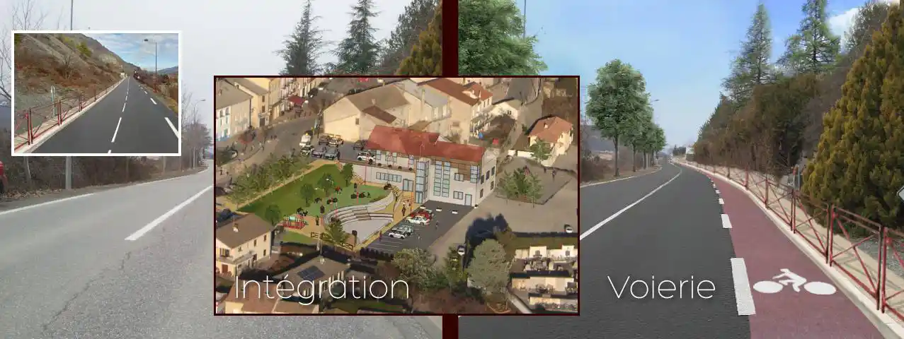 Retouches photographiques pour projets de rénovation et d'aménagements de voierie