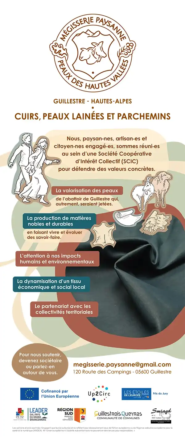 Roll'up et création d'identité visuelle pour une entreprise coopérative paysanne de mégisserie