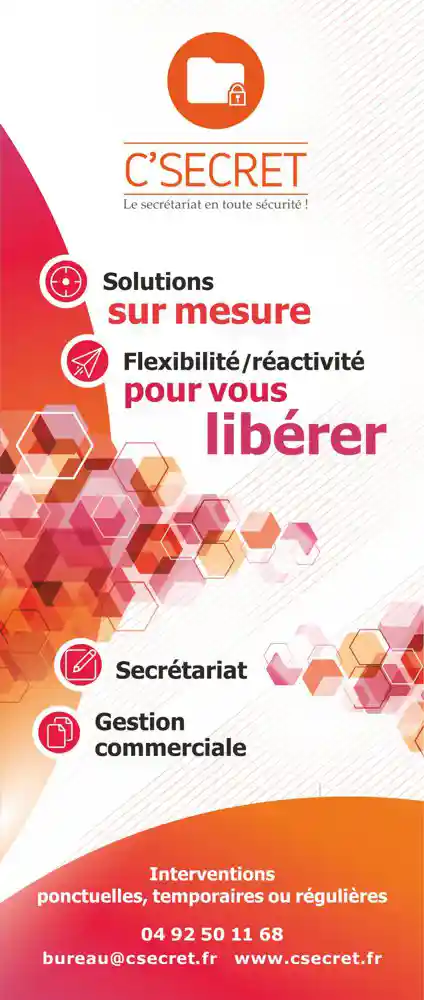 Création d'un roll' up pour une entreprise d'assistance administrative à Gap, Hautes-Alpes en région PACA