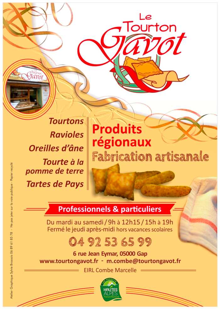 Création d'un flyer dans le cadre de la mise en place d'une charte d'identité visuelle d’un commerce alimentaire à Gap par Sylvie Brossois graphiste (Gap, Hautes-Alpes, région PACA)  ; professionnelle de la communication visuelle et du social media management