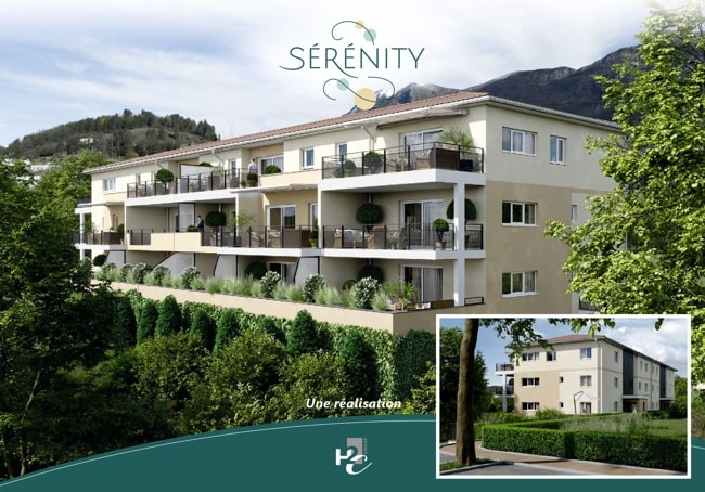 Panneau dibond Création d'un panneau de plv en dibond pour un programme immobilier sur Gap par Sylvie Brossois graphiste (Gap, Hautes-Alpes, région PACA) ; professionnelle de la communication visuelle et du social media management